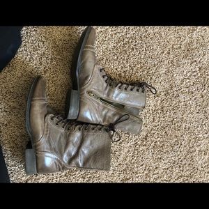 steve madden grey combat boots